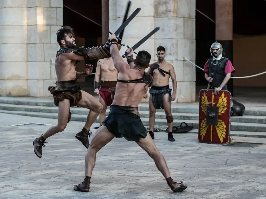 Animation : combat de gladiateurs