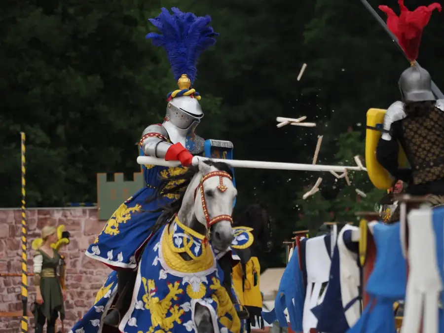 Animation : combat médiéval de chevaliers