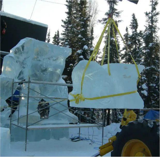 Sculpture sur glace