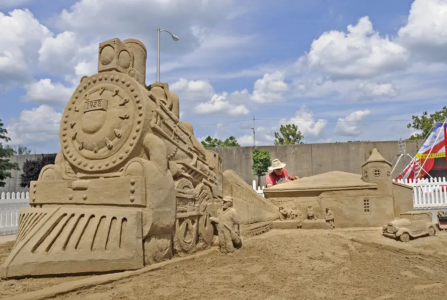 Sculpture sur sable
